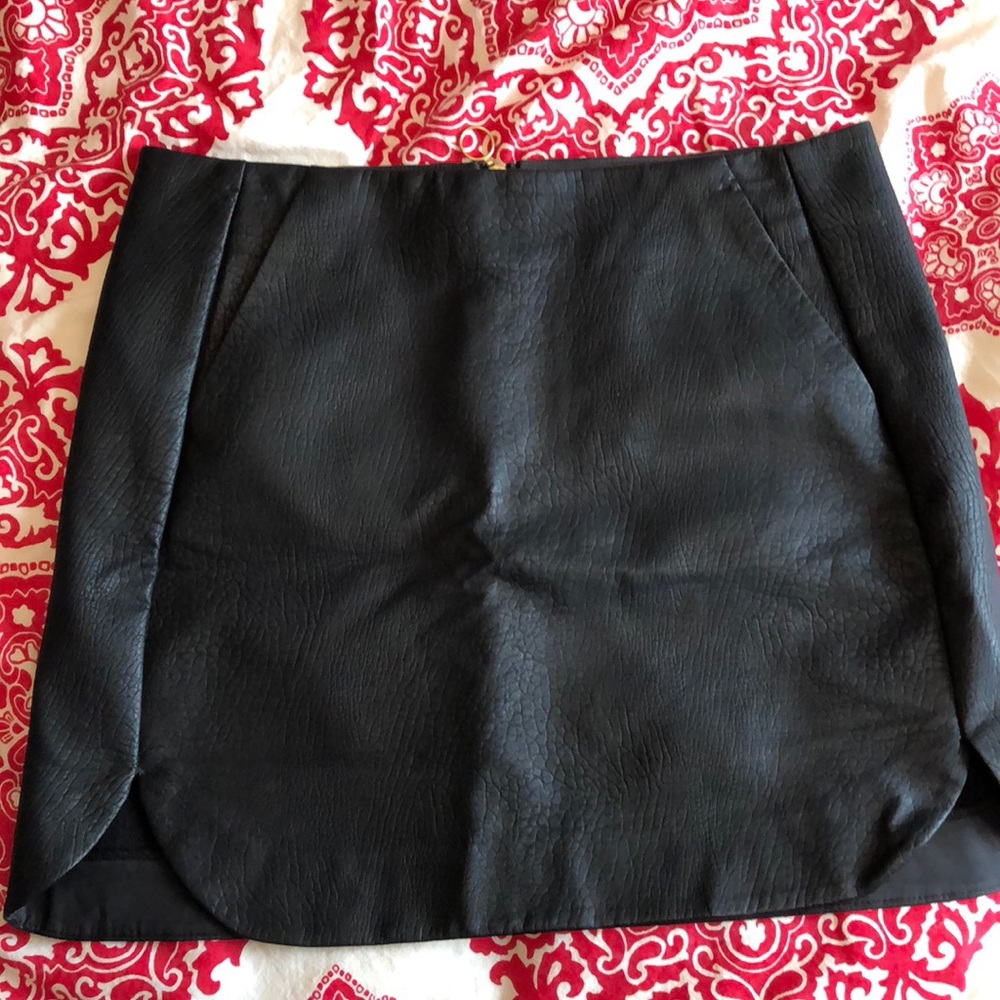 Vegan leather Topshop mini skirt